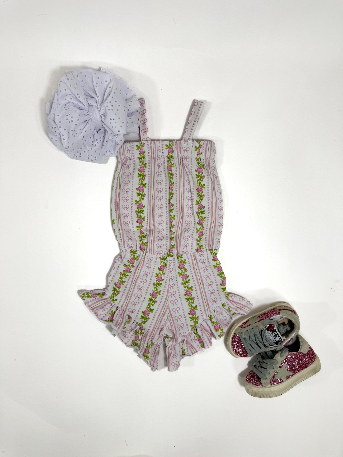 Pink Floral Shortie Jumper (FINAL SALE)