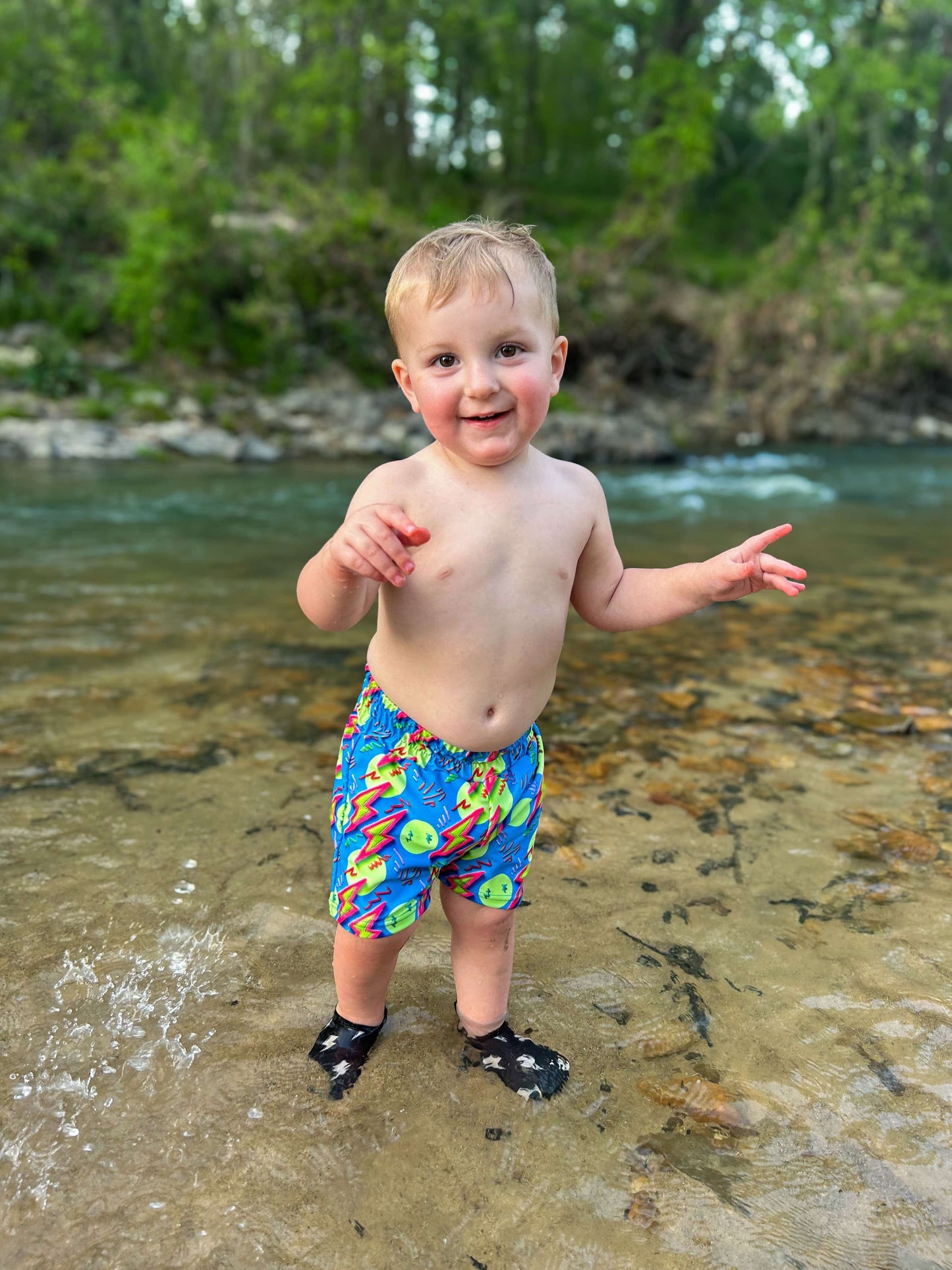 Neon Bolts Swim Trunks (FINAL SALE)