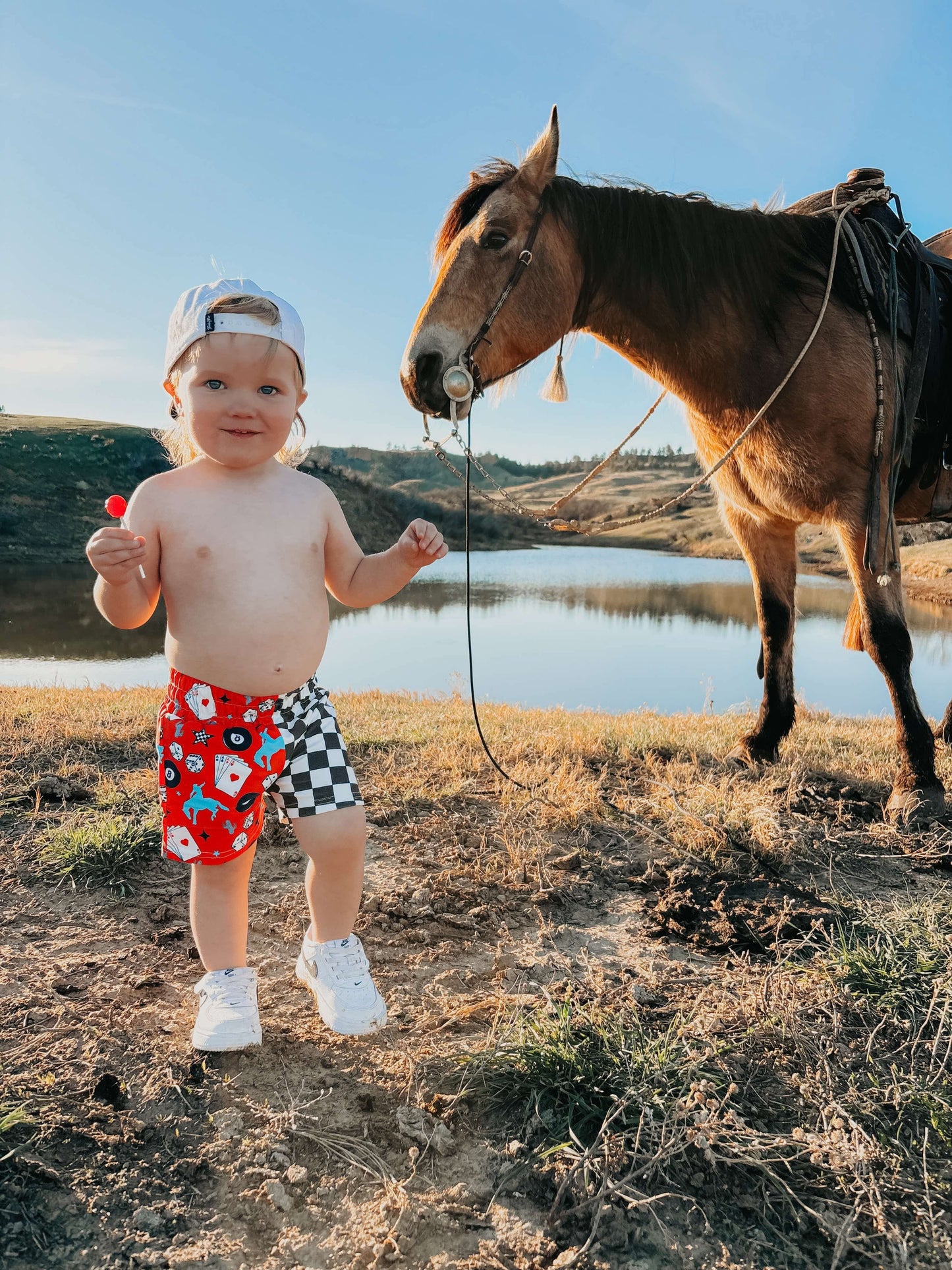 Luck Of The Draw Swim Trunks (FINAL SALE)