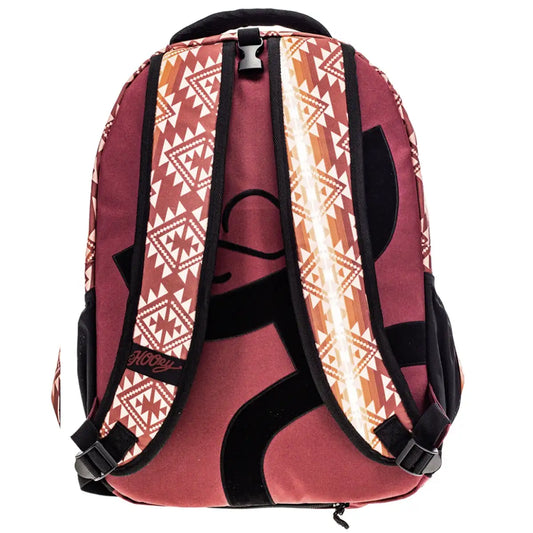 HOOey "Recess" Aztec Pattern All Over ( Maroon/White/Grey) - Backpack