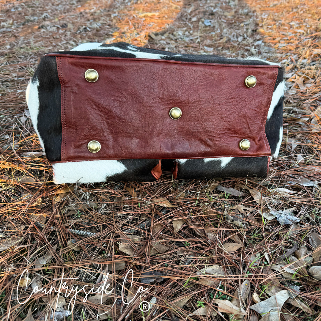 Saddlemen Carry All Cowhide Duffle Travel Bag