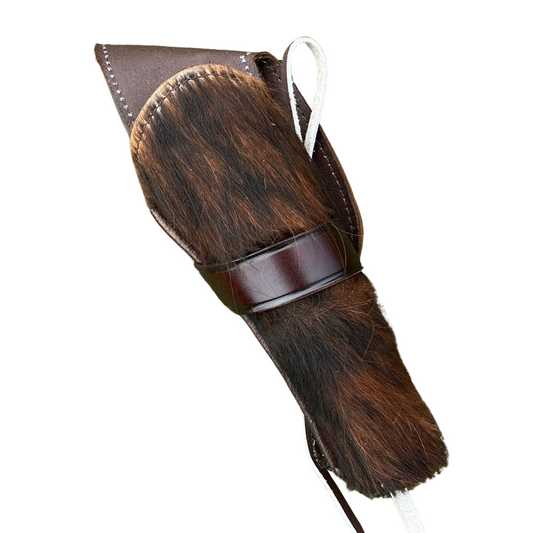 Cross Draw Western Holster | Real Cowhide - Brindle