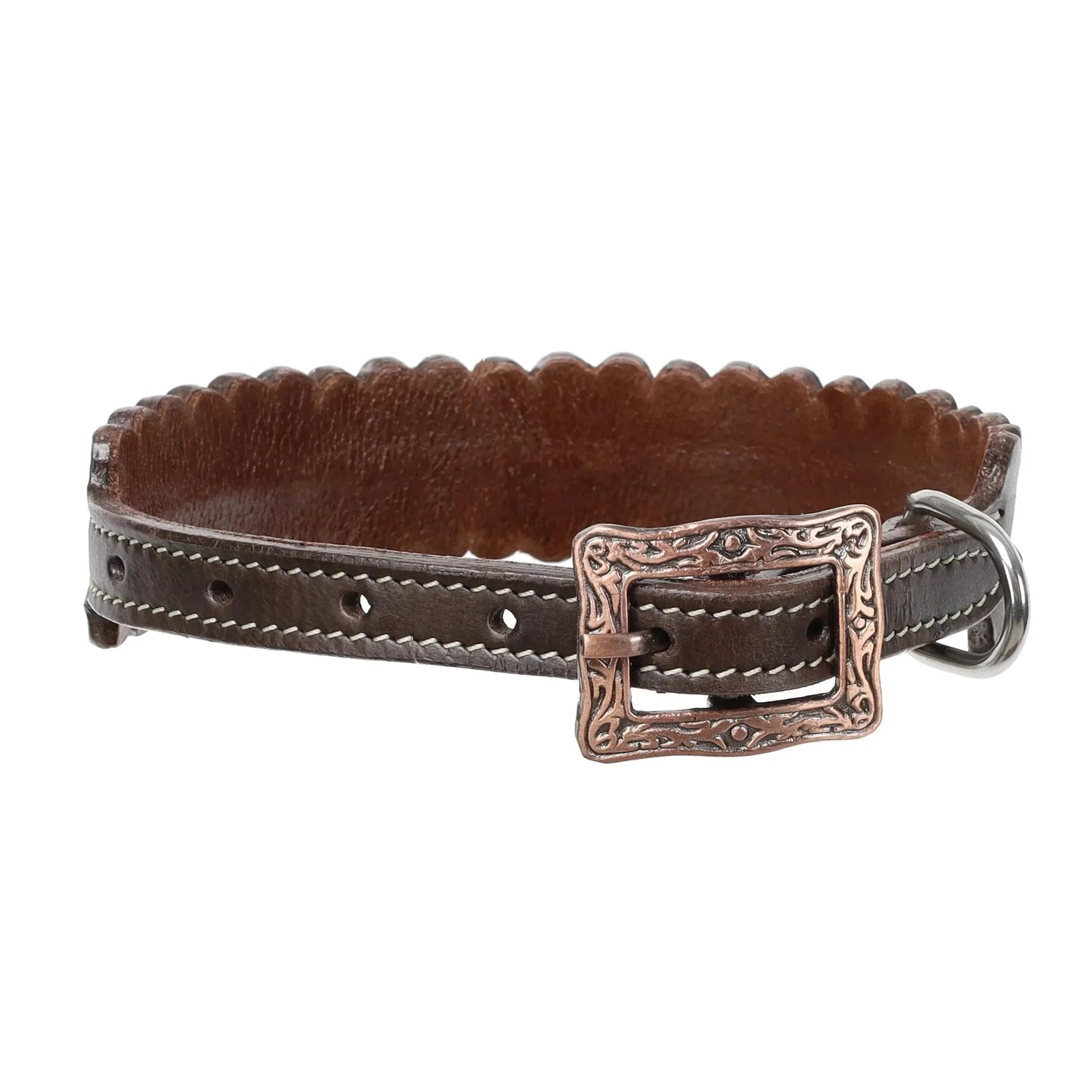 Aztec Fusion Beaded Leather Dog Collar