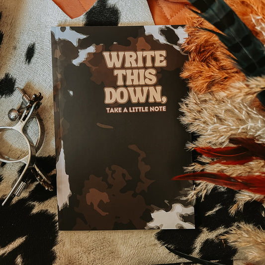 Cow Hide Print Lined Journals