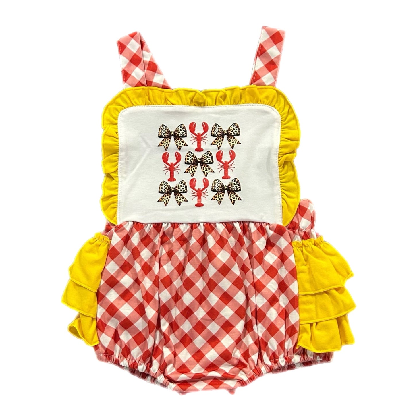 Crawfish bows Romper
