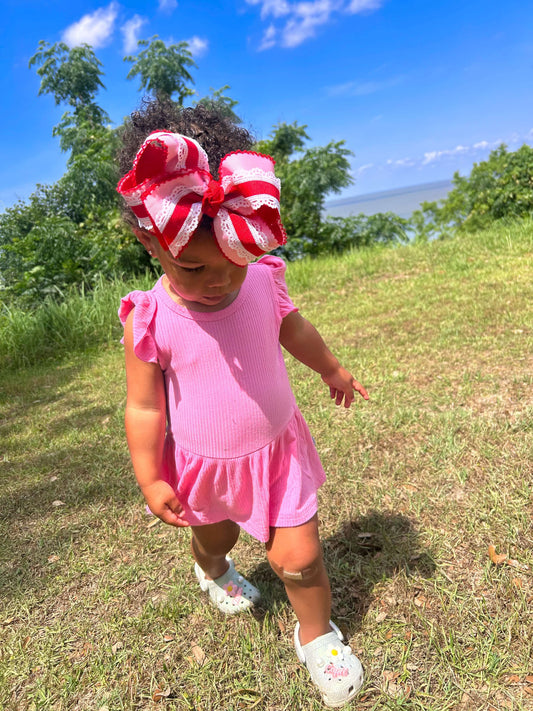 Ballerina Pink Bamboo Skirted Romper