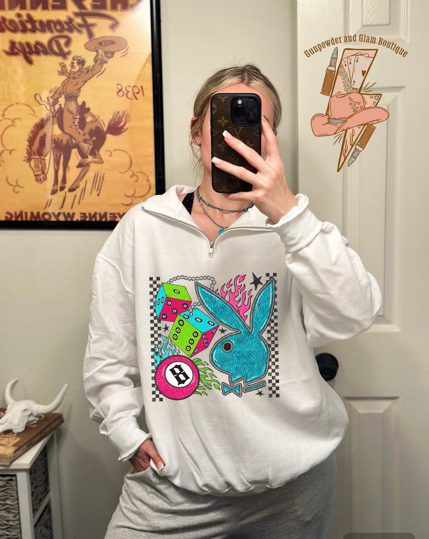 Grunge Bunny Quarter Zip