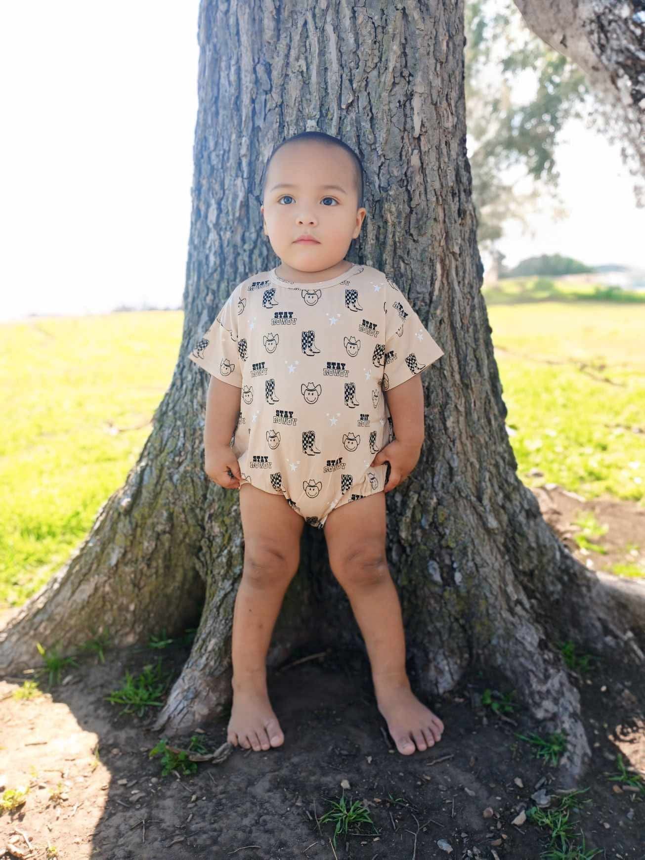 Stay Rowdy Oversized Bamboo Romper (FINAL SALE)