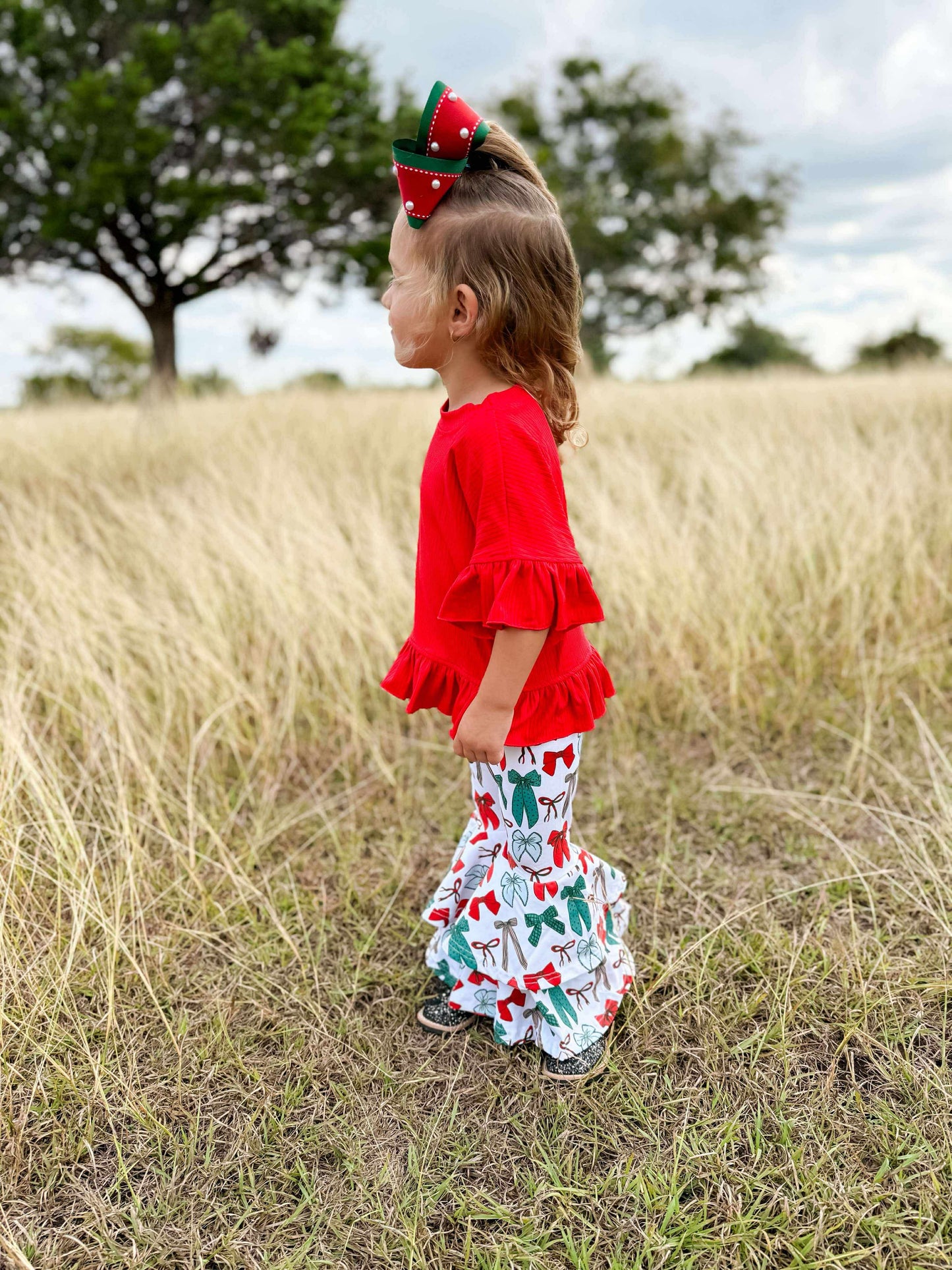 Rodeo Red ruffle top