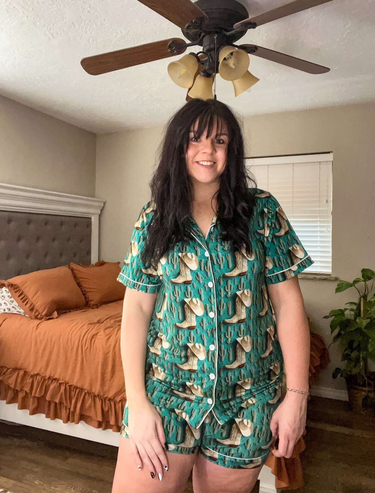 Western Womens Bamboo Button Up PJ Set (FINAL SALE)