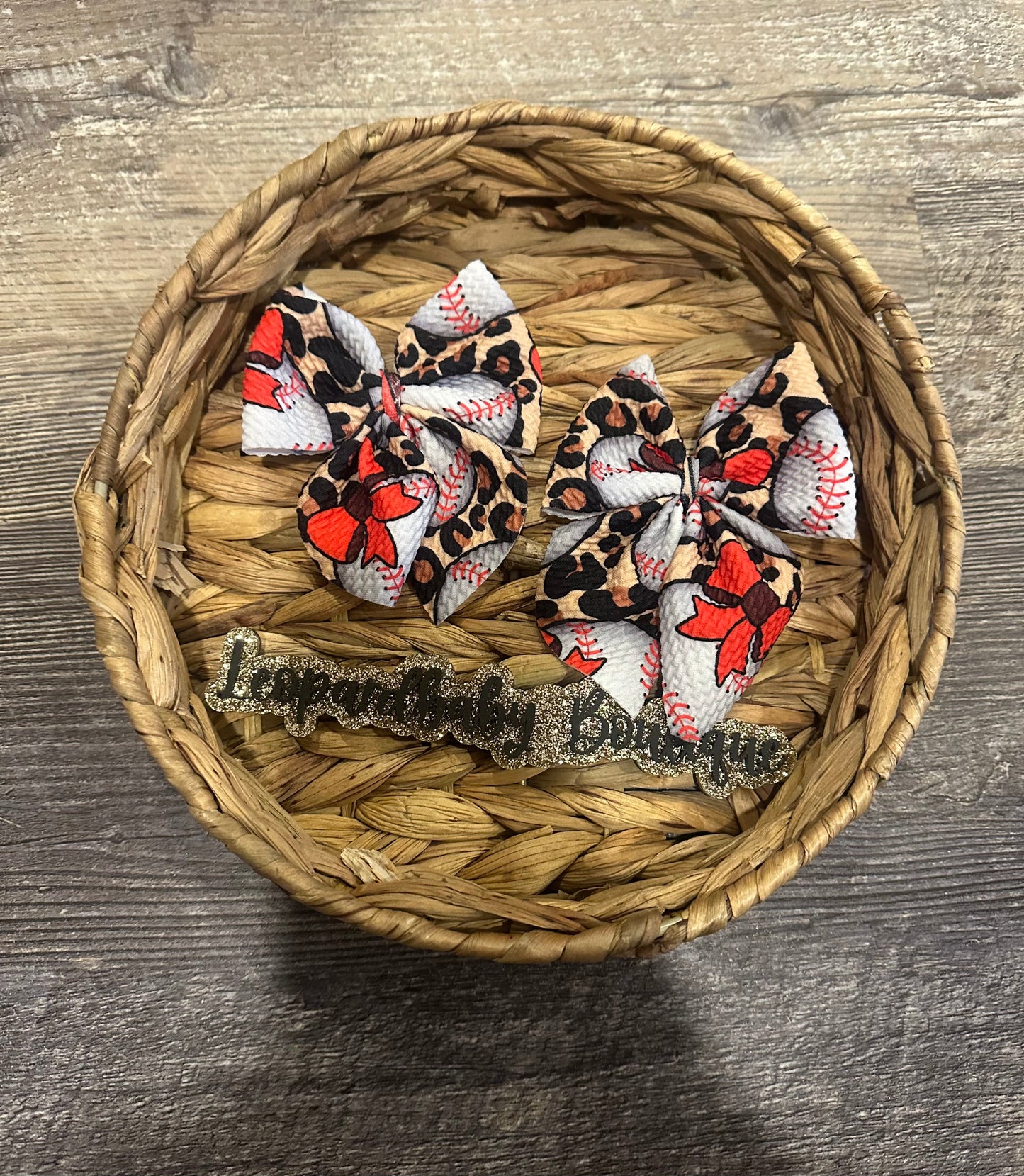 Leopard baseball sailor piggies