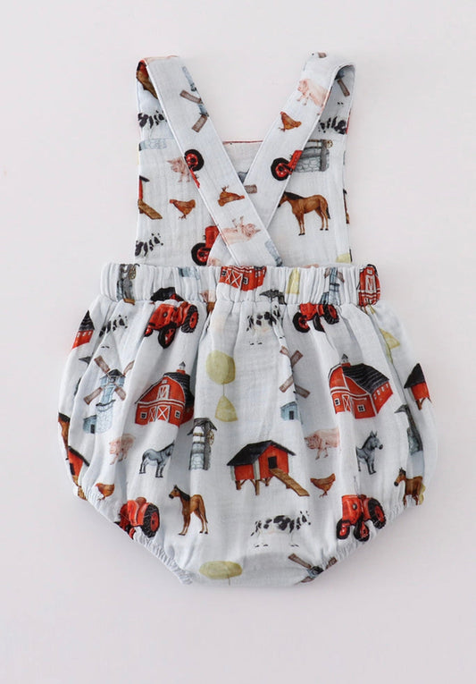 Muslin Farm Romper (FINAL SALE)