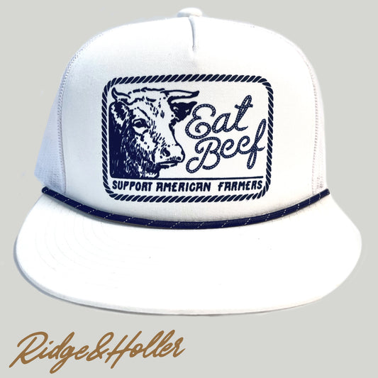 Eat Beef white/navy