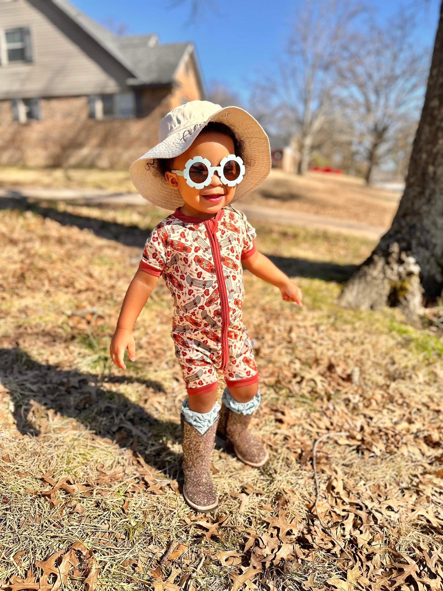 Be Mine Bamboo Shortie Romper (FINAL SALE)