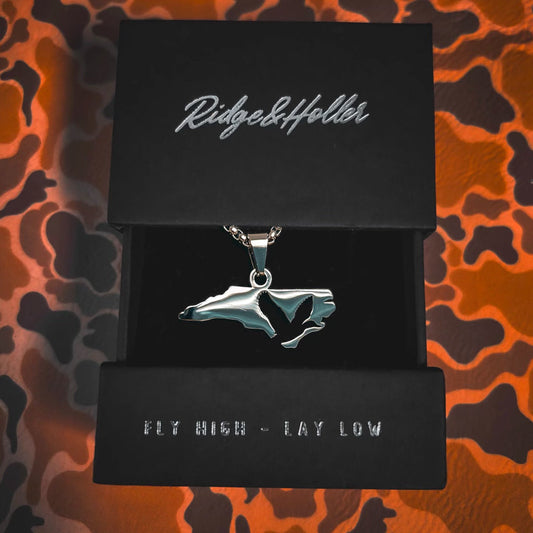 North Carolina- Stainless Steel Necklace and Pendant States Series