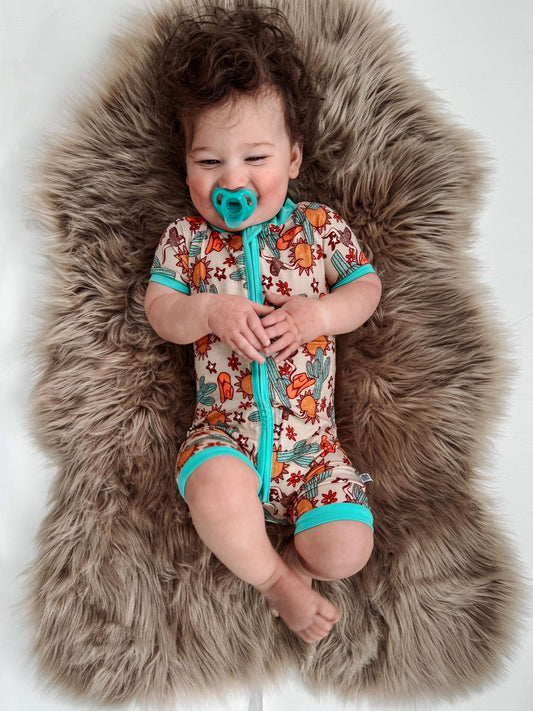 Wild West Bamboo Shortie Romper (FINAL SALE)