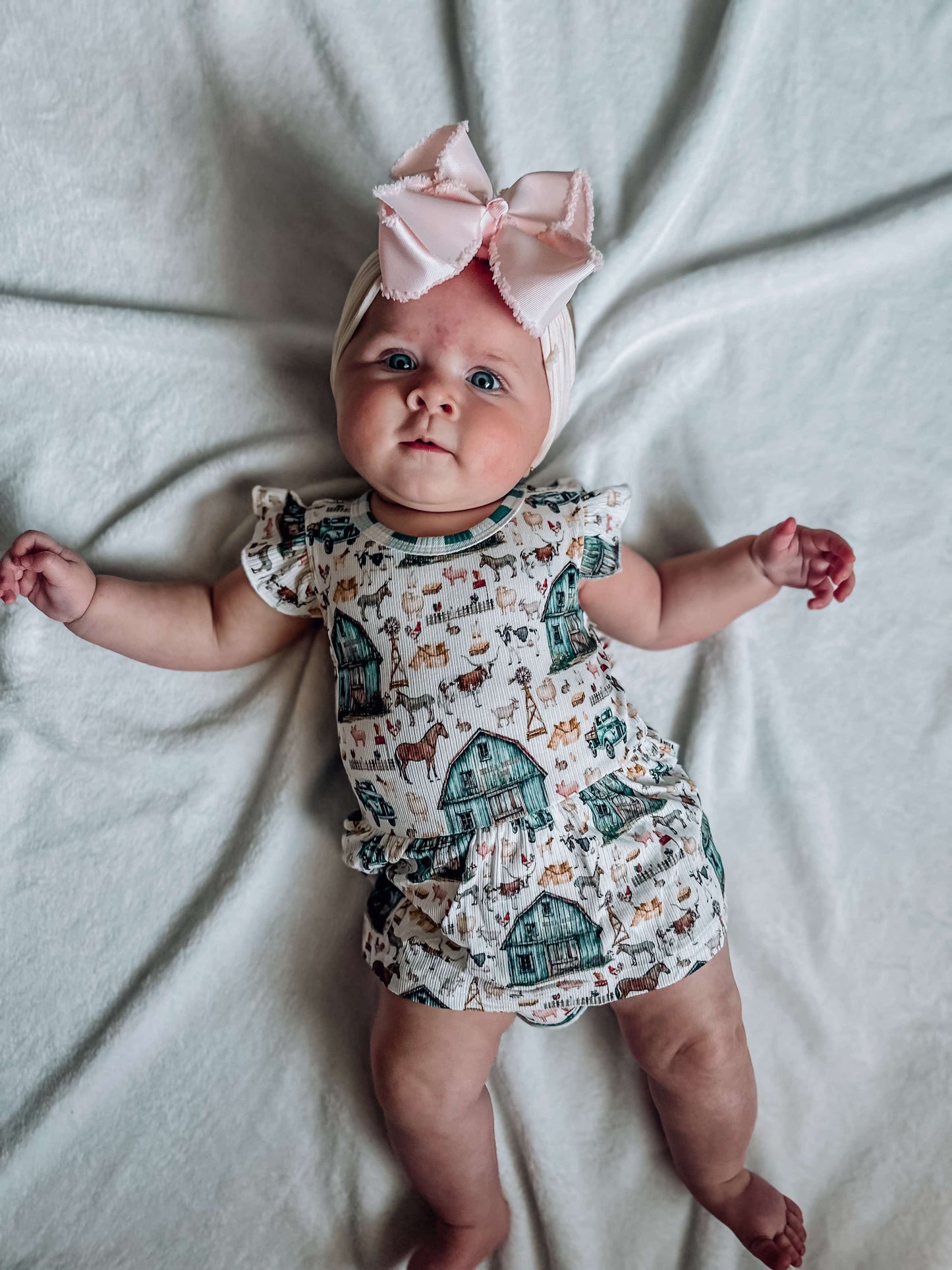 BBB Farm Ribbed Bamboo Skirted Romper