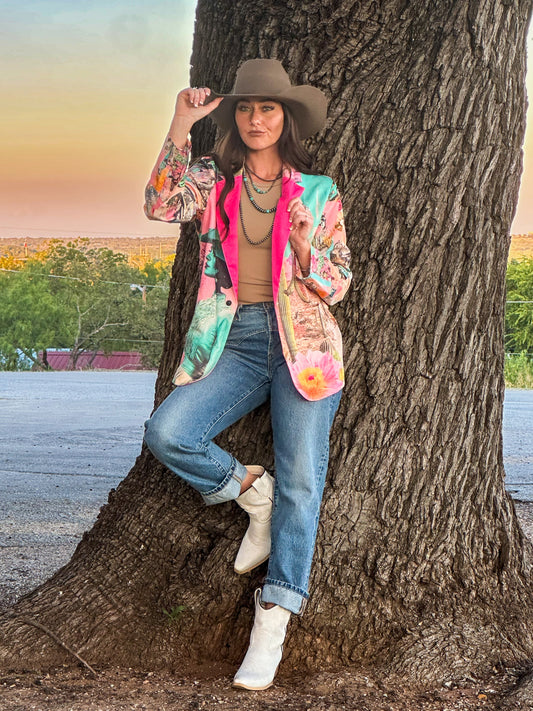 Baha Ranch Retro Pop Western Pop Cowgirl Blazer
