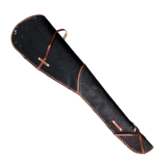Cowhide Leather Rifle Scabbard / Shotgun Sleeve - Dark Solid