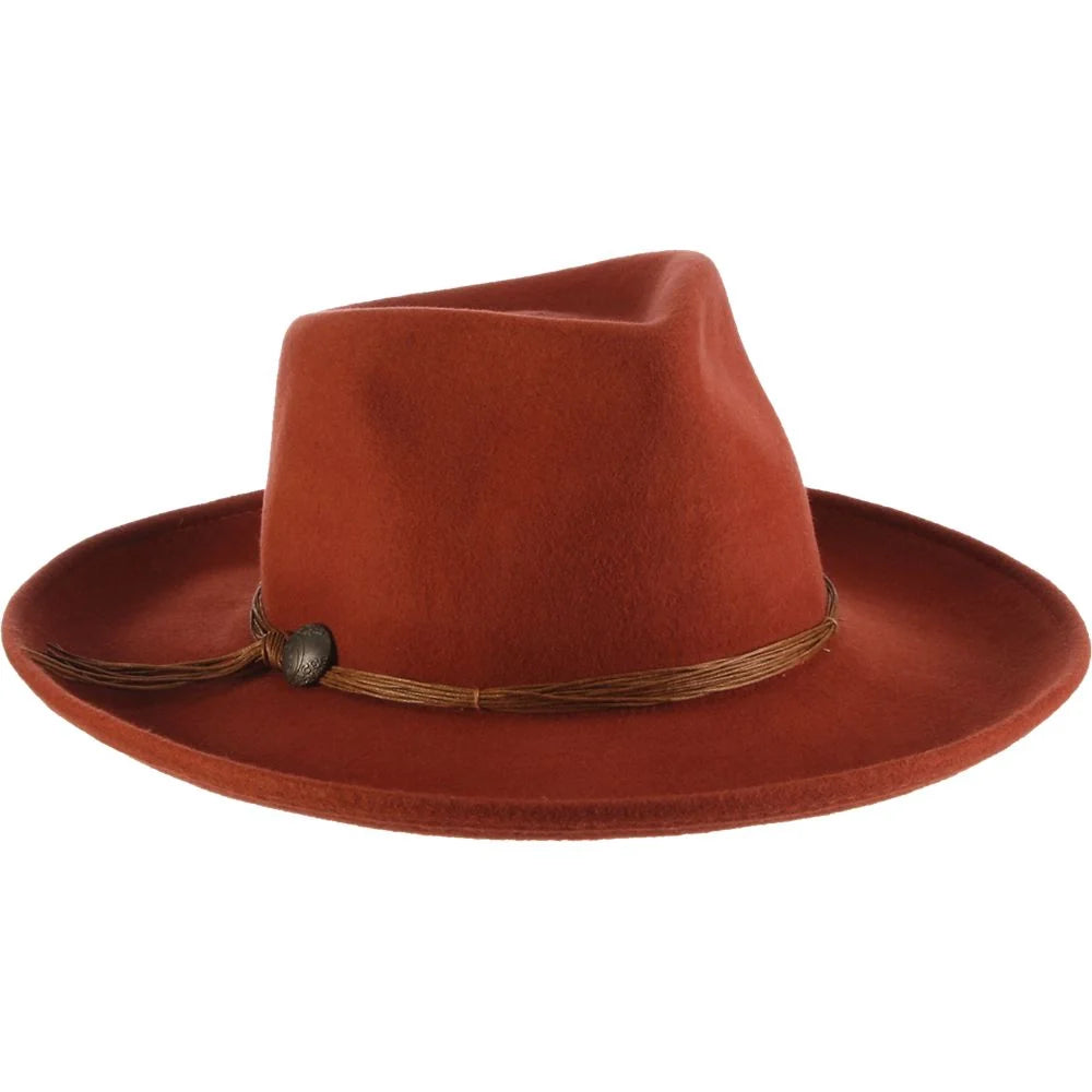 Scala Palermo - Wide Brim Wool Felt Fedora Hat