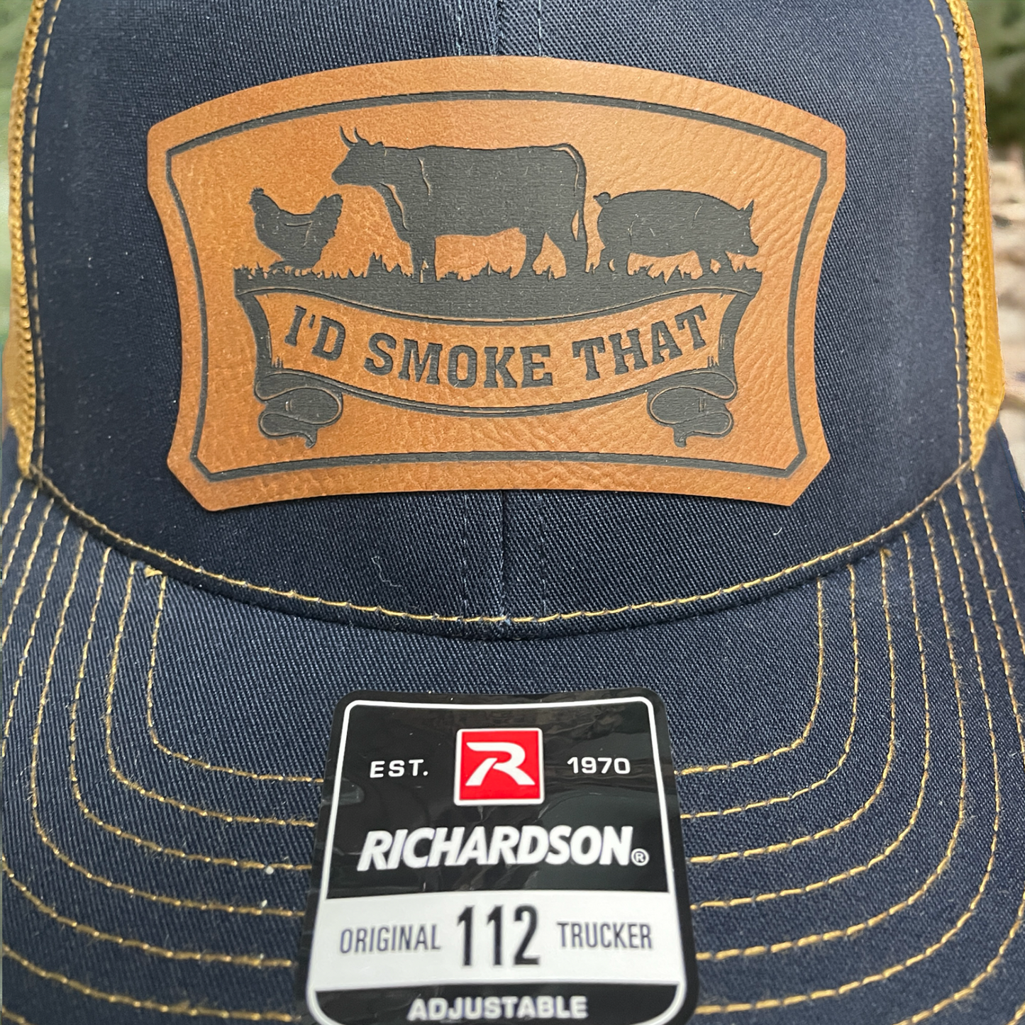 I'd Smoke That - Leatherette Patch Hat - Richardson 112
