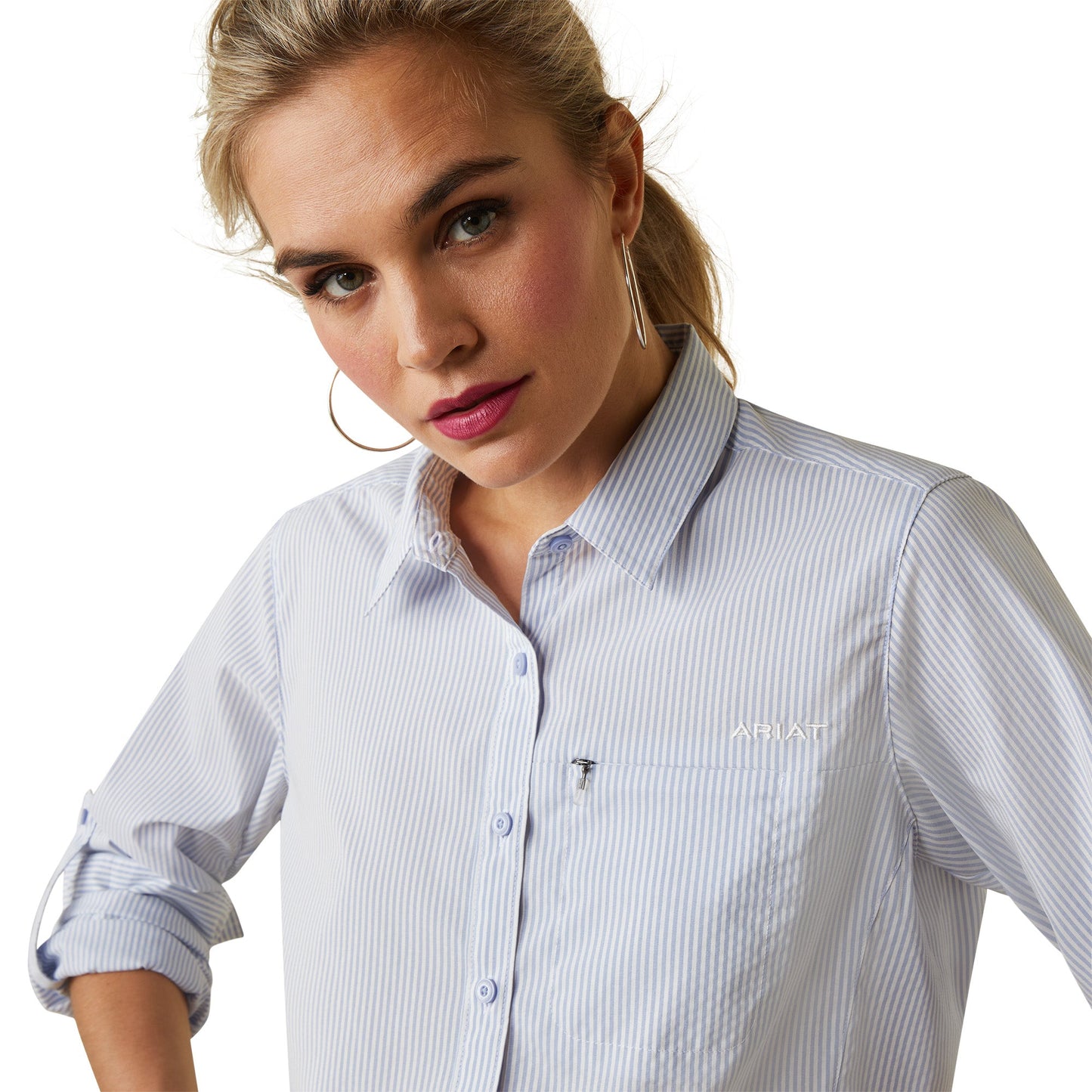 Ariat VentTEK Classic Blue/White Stripe Stretch Shirt
