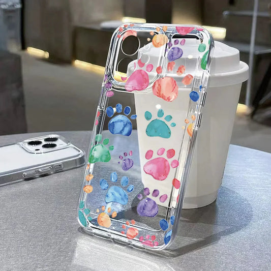Colorful Dog Paw Phone Case