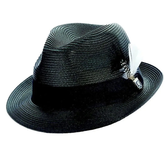 Stacy Adams Belmont - Straw Fedora Hat (Closeout)