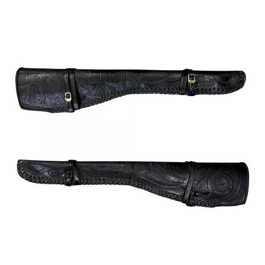 Mexican Leather Rifle Scabbard / Shotgun Sleeve - Black