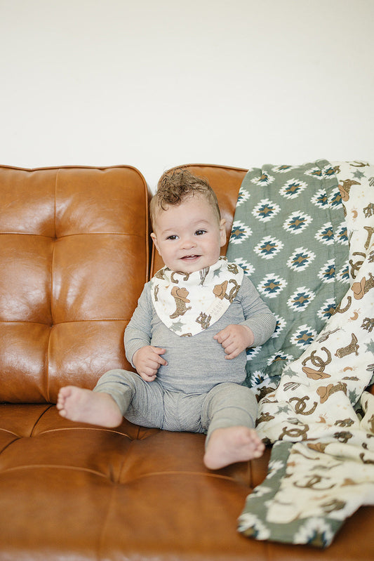 Outlaw Cowboy Classic Muslin Bib