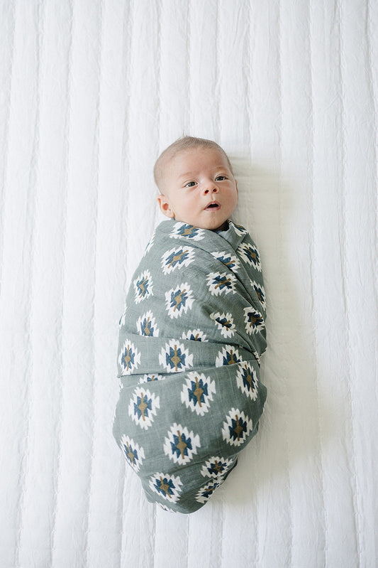 Southwest Aztec Muslin Swaddle Blanket