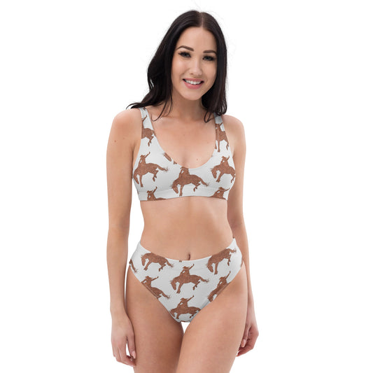 Tooled Bronc high-waisted bikini