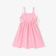 Pink Sun Dress with Large Pink Bow on the Back