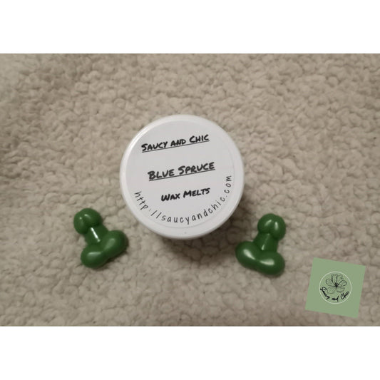 Blue Spruce Willy Wax Melt: Humorous Shape, Refreshing Pine Aroma