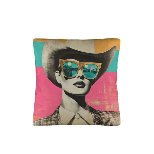 Baha Ranch Retro Pop Western Cool Cowgirl Pillow Case Made in America