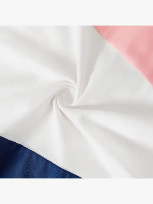 Family Matching Short-sleeve Colorblock T-shirts & Dresses