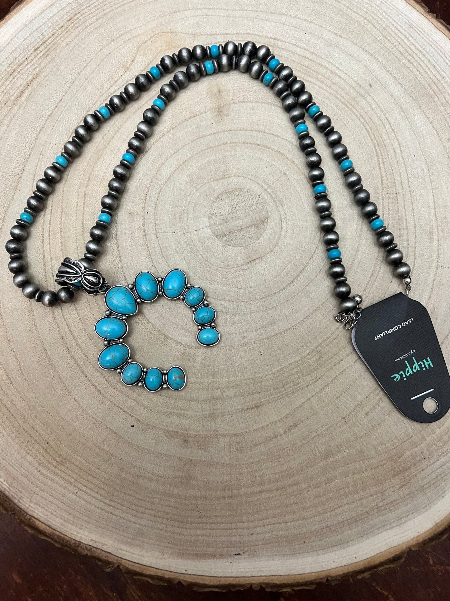 Faux Naja and Faux Pearl Necklace - 27 inch