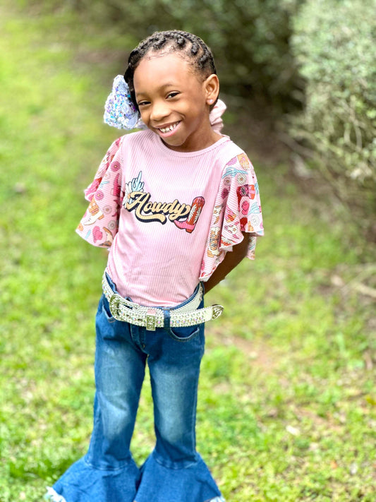 Lil' Cowpokes White Glitter Cowgirl Belt