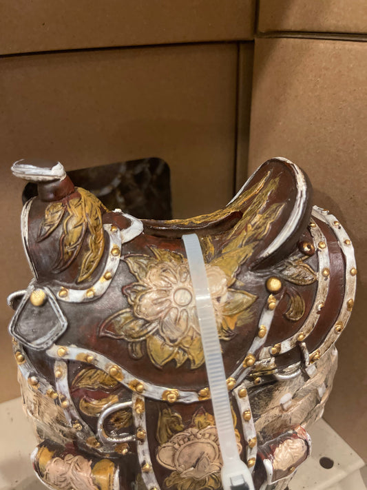 Black & Gold Saddle Piggy Bank