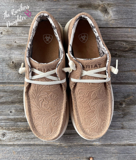 Ariat Tan Floral Embossed Hilo