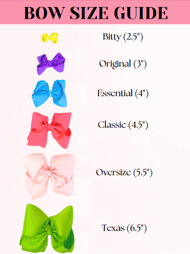 Texas Size Grosgrain Hair Bow - Alligator Clip - 6.5" - 36 colors