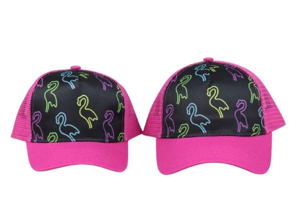 Pink Retro Flamingo Trucker Hat