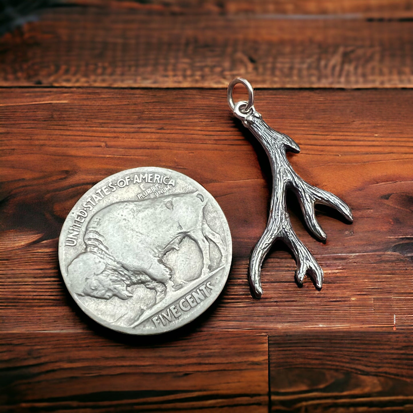 Sterling Antler charm/pendant