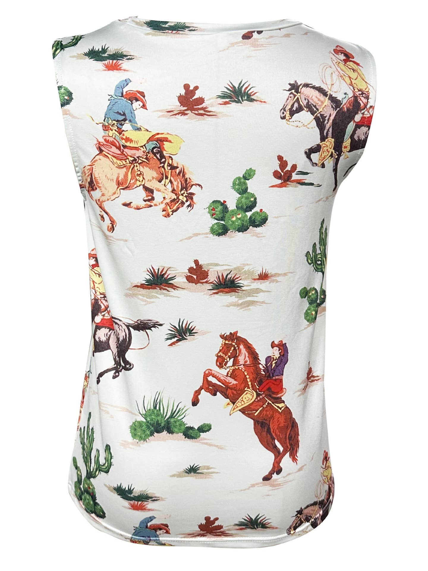 Cowboy Rodeo Graphic Tank Top – Western Style, 2 Colors