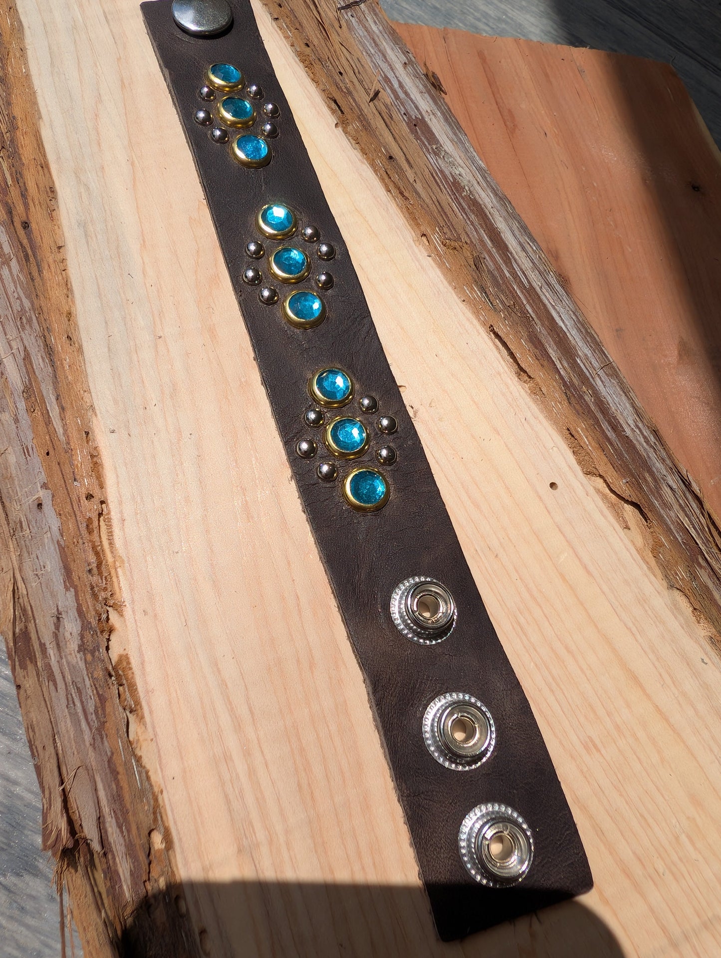 Blue Radiance Leather Bracelet