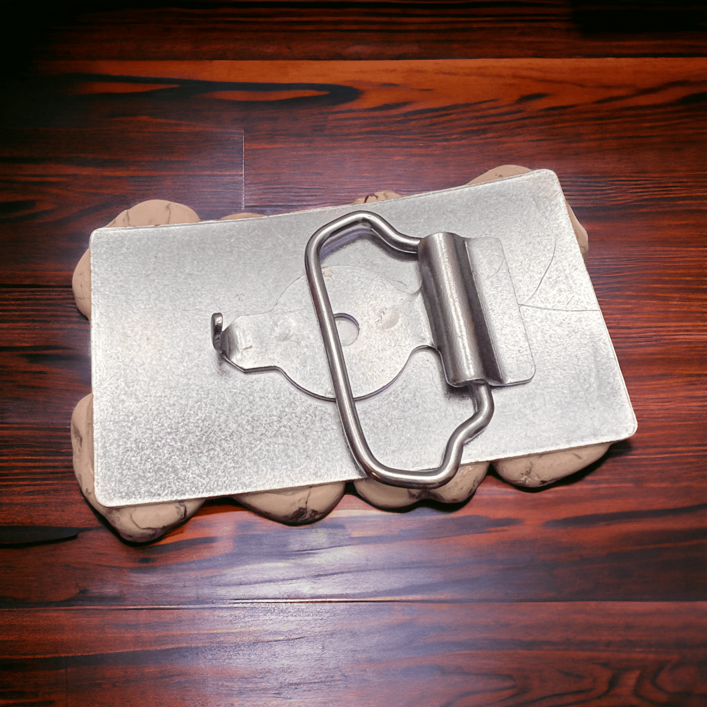 White Turquoise Slab Belt Buckle-Medium