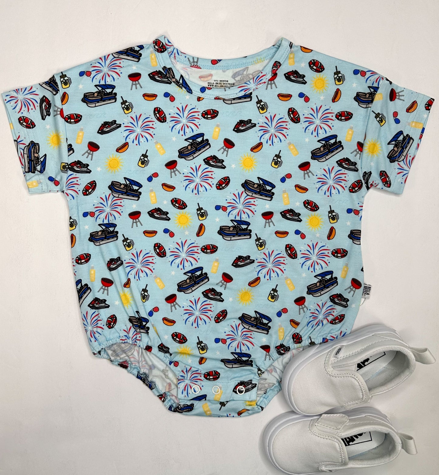 On The Pontoon Oversized Bamboo Romper (FINAL SALE)