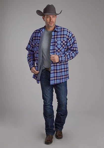 Roper 2205 Flannel (Blue) - Men's Shirt Jacket