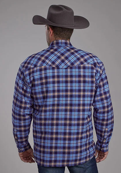 Roper 2205 Flannel (Blue) - Men's Shirt Jacket