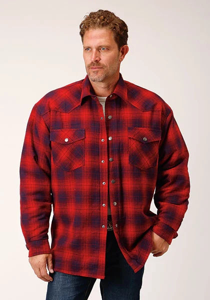 Roper 1637 Flannel (Red) - Men's Shirt Jacket